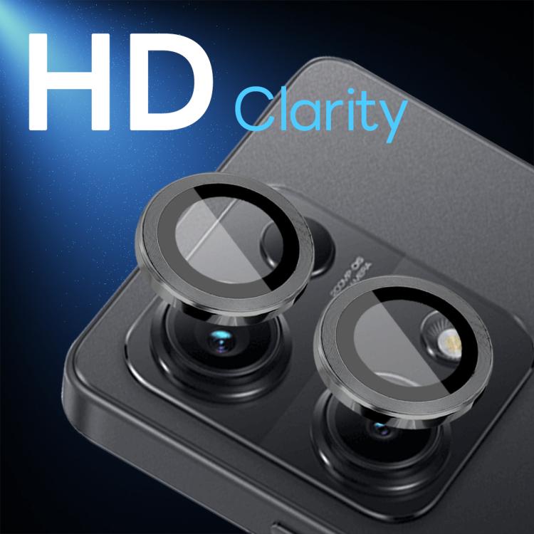 For Xiaomi Redmi Note 14S 4G NORTHJO Camera Lens Protector CD Metal Ring Tempered Glass Film