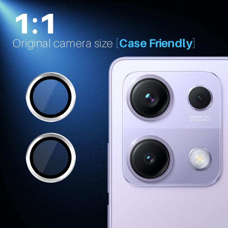 For Xiaomi Redmi Note 14S 4G NORTHJO Camera Lens Protector CD Metal Ring Tempered Glass Film