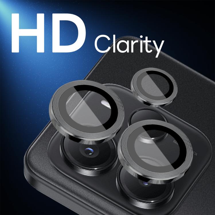 For Xiaomi Redmi Note 14 5G NORTHJO Camera Lens Protector CD Metal Ring Tempered Glass Film