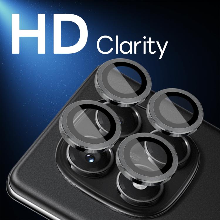 For Xiaomi Redmi Note 14 Pro 4G NORTHJO Camera Lens Protector CD Metal Ring Tempered Glass Film