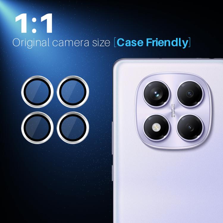 For Xiaomi Redmi Note 14 Pro 4G NORTHJO Camera Lens Protector CD Metal Ring Tempered Glass Film