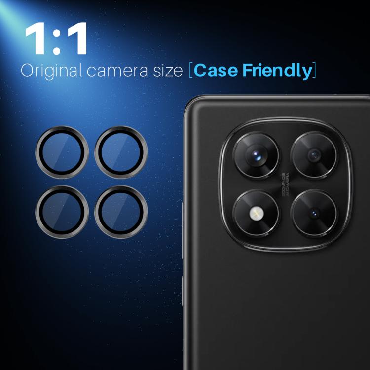 For Xiaomi Redmi Note 14 Pro 5G NORTHJO Camera Lens Protector CD Metal Ring Tempered Glass Film