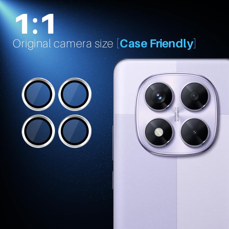 For Xiaomi Redmi Note 14 Pro 5G NORTHJO Camera Lens Protector CD Metal Ring Tempered Glass Film