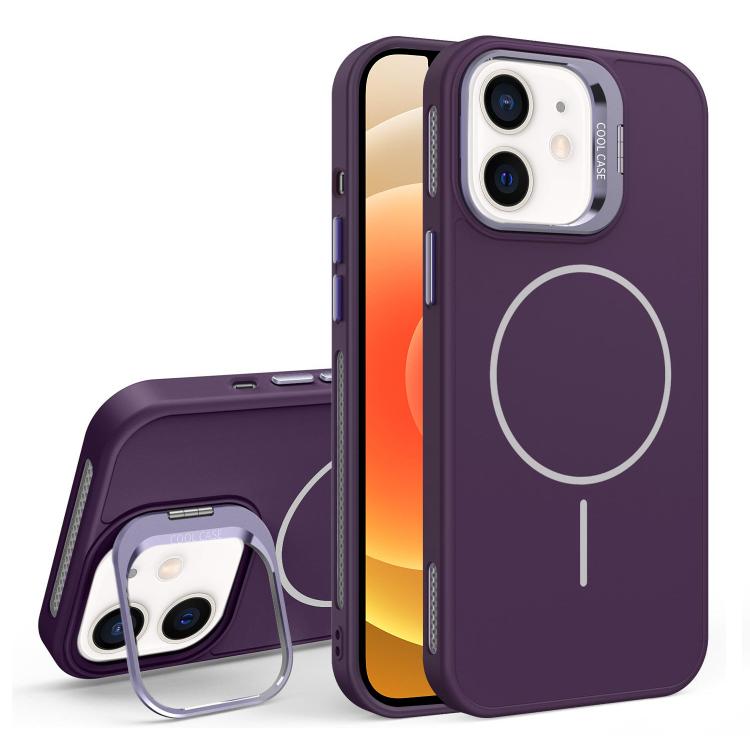 For iPhone 12 Organic Silicone Lens Holder MagSafe Phone Case