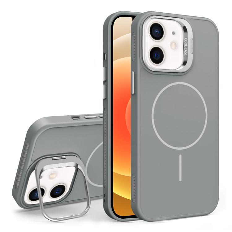 For iPhone 12 Organic Silicone Lens Holder MagSafe Phone Case