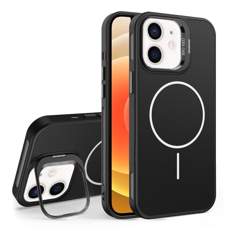 For iPhone 12 Organic Silicone Lens Holder MagSafe Phone Case