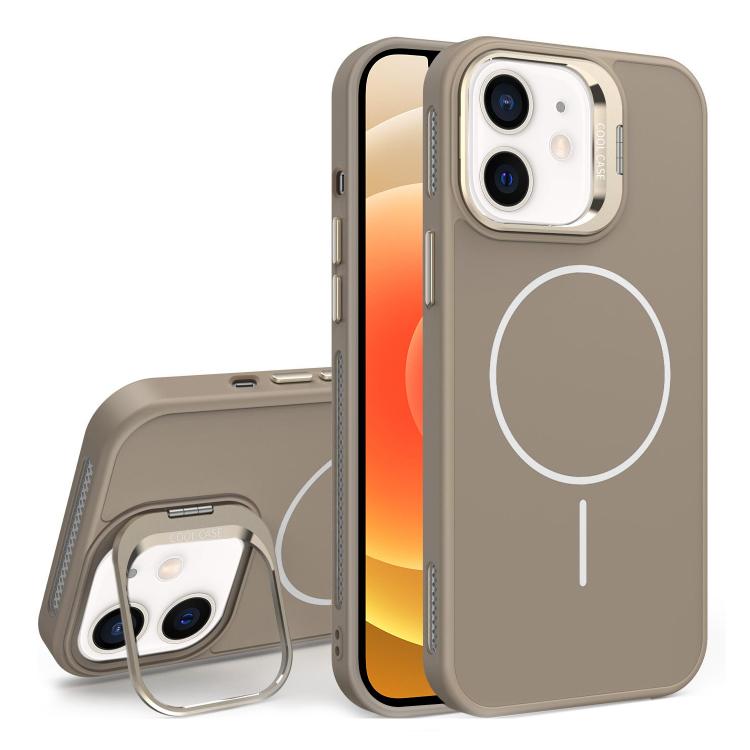 For iPhone 12 Organic Silicone Lens Holder MagSafe Phone Case