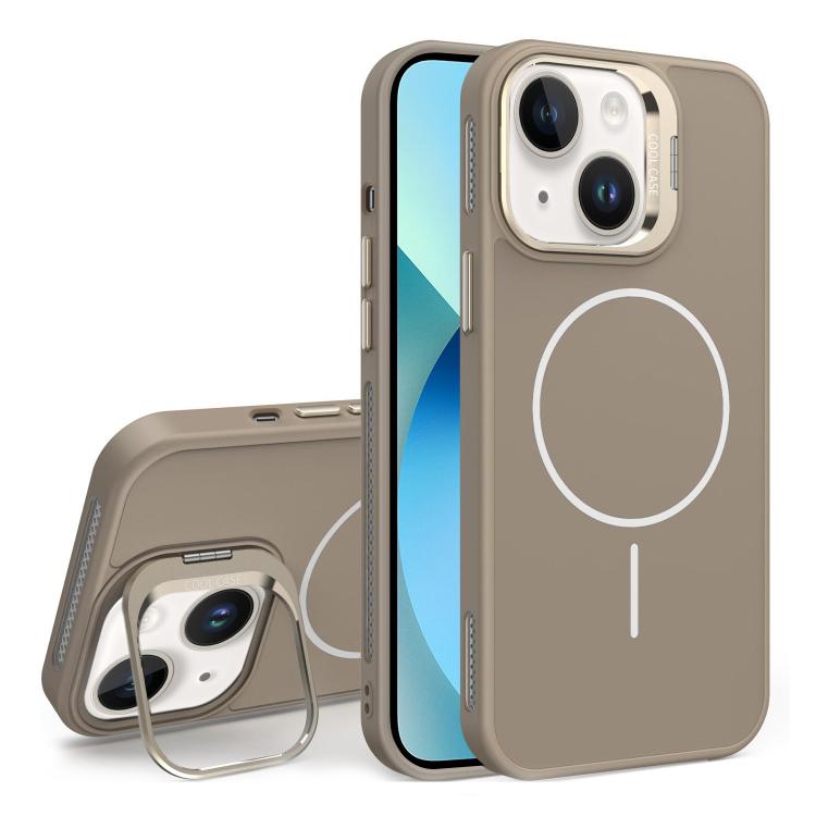 For iPhone 13 Organic Silicone Lens Holder MagSafe Phone Case