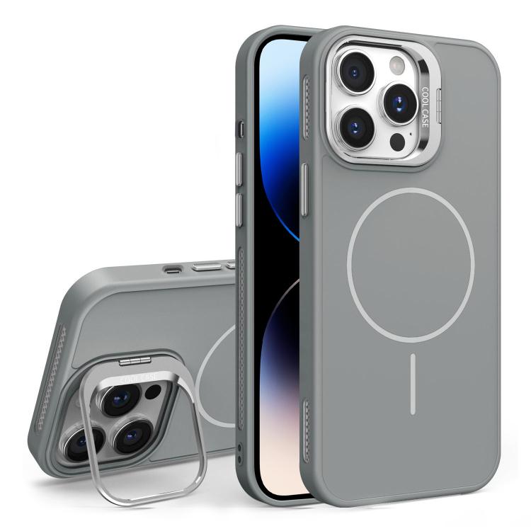For iPhone 14 Pro Max Organic Silicone Lens Holder MagSafe Phone Case