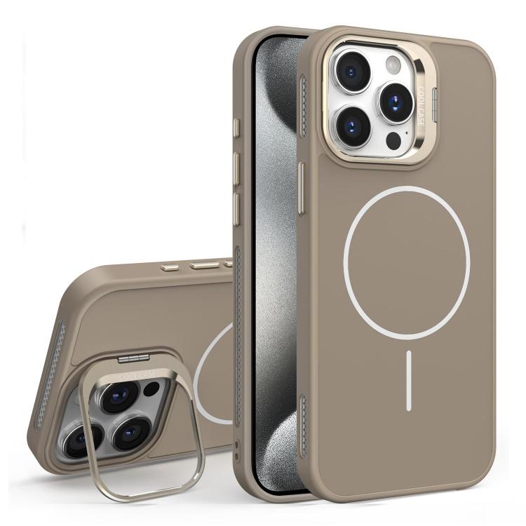 For iPhone 15 Pro Organic Silicone Lens Holder MagSafe Phone Case