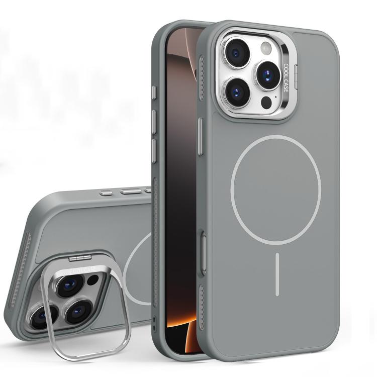 For iPhone 16 Pro Max Organic Silicone Lens Holder MagSafe Phone Case
