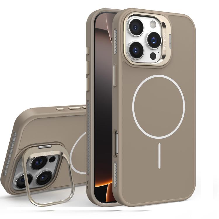 For iPhone 16 Pro Max Organic Silicone Lens Holder MagSafe Phone Case