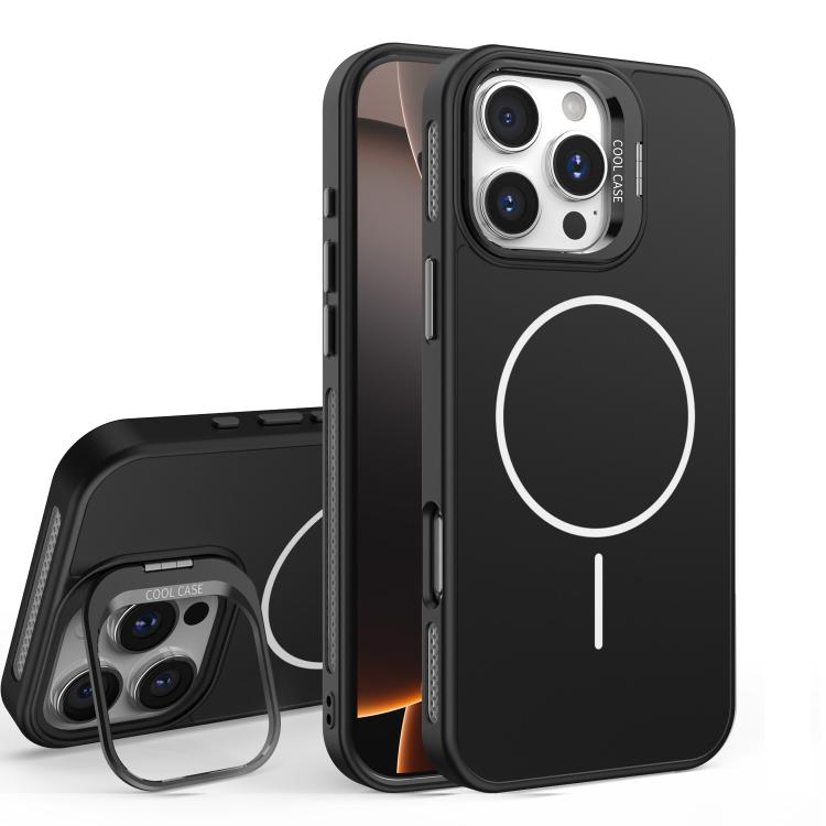 For iPhone 16 Pro Organic Silicone Lens Holder MagSafe Phone Case