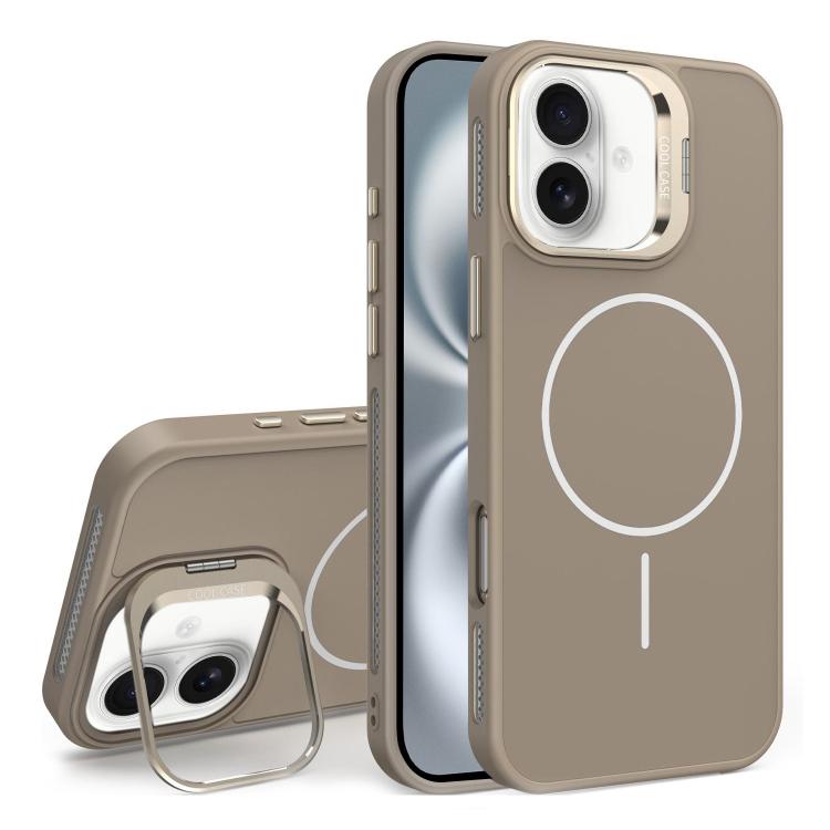 For iPhone 16 Organic Silicone Lens Holder MagSafe Phone Case