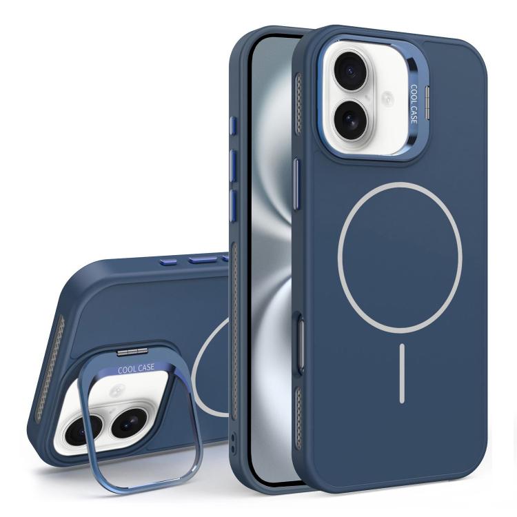 For iPhone 16 Organic Silicone Lens Holder MagSafe Phone Case
