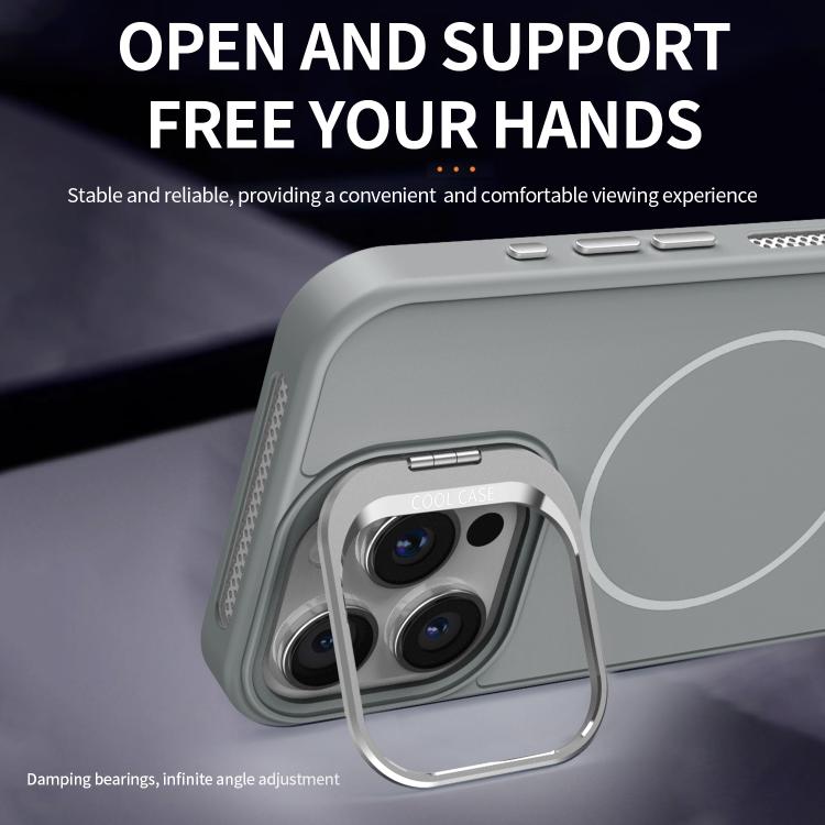 For iPhone 13 Organic Silicone Lens Holder MagSafe Phone Case