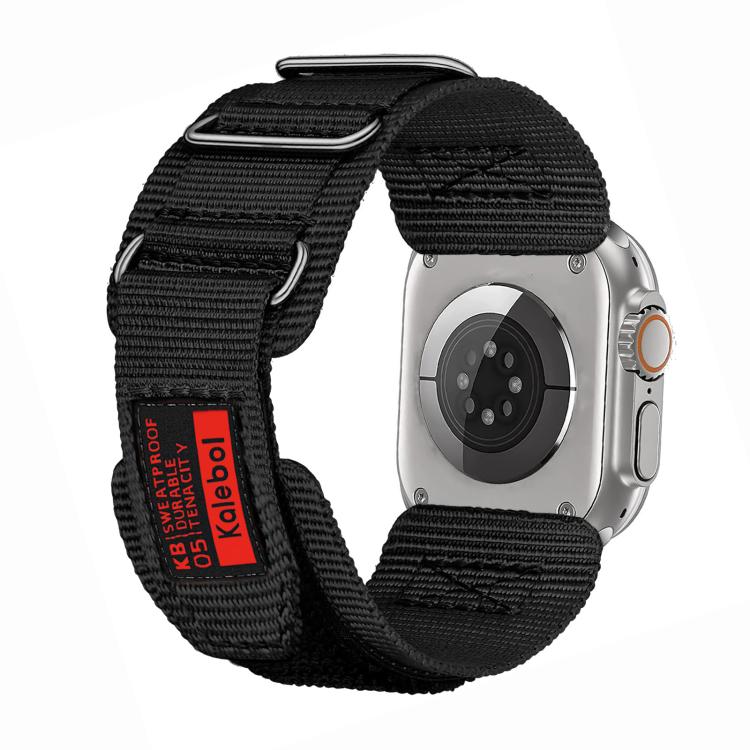 For Apple Watch 42mm / 41mm / 40mm / 38mm Kalebol Hook and Tri-Loop Nylon Watch Band
