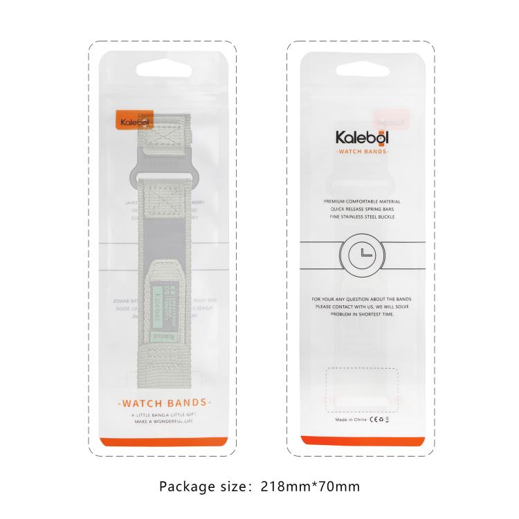 For Apple Watch 42mm / 41mm / 40mm / 38mm Kalebol Hook and Tri-Loop Nylon Watch Band