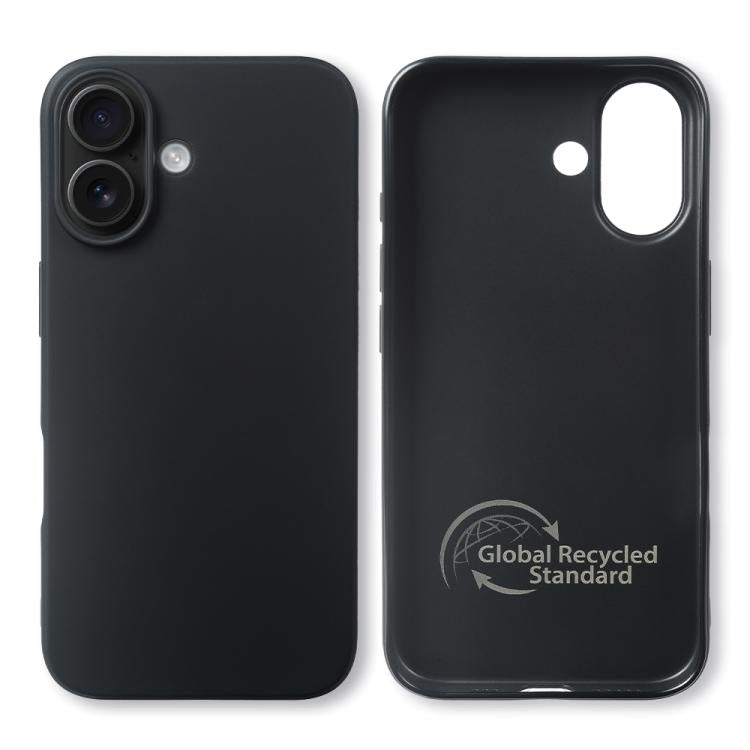 For iPhone 16 Plus RCS Single-sided Frosted TPU Phone Case - Black