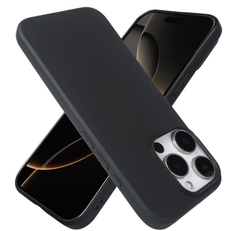 For iPhone 16 Pro RCS Single-sided Frosted TPU Phone Case - Black