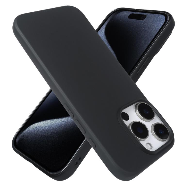 For iPhone 15 Pro RCS Single-sided Frosted TPU Phone Case - Black