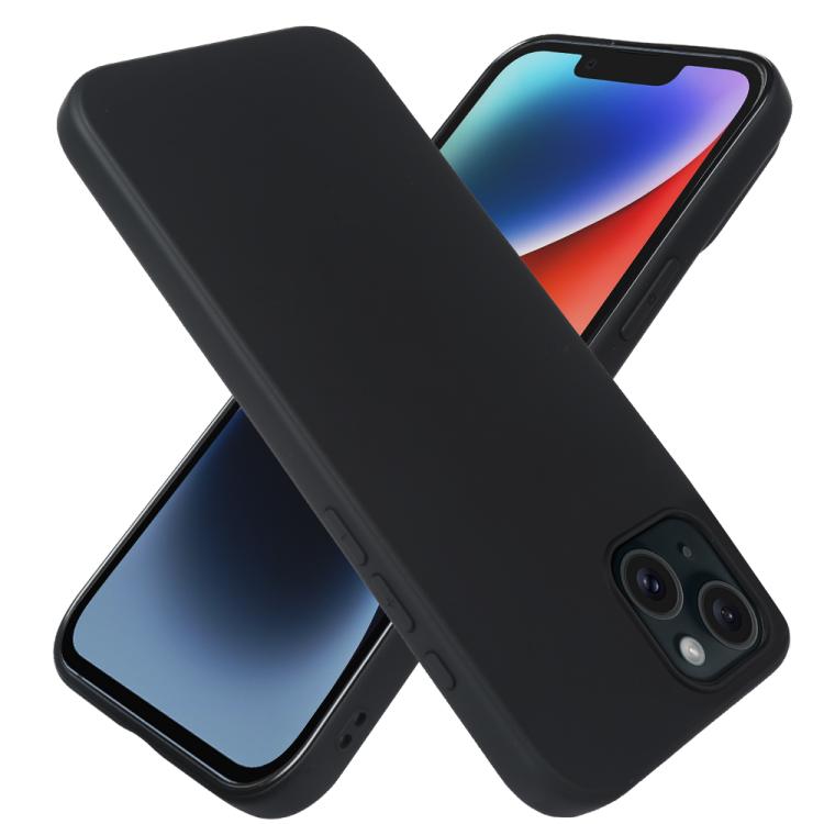 For iPhone 14 Plus RCS Single-sided Frosted TPU Phone Case - Black