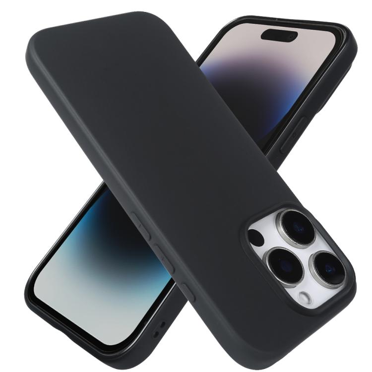 For iPhone 14 Pro RCS Single-sided Frosted TPU Phone Case - Black
