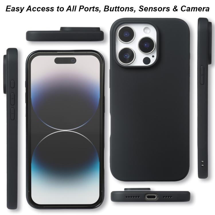 For iPhone 14 Pro RCS Single-sided Frosted TPU Phone Case - Black