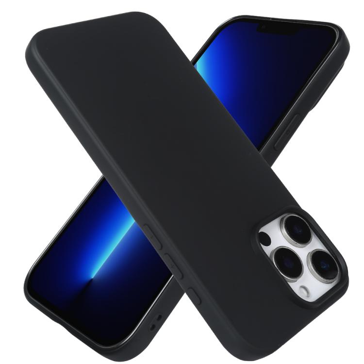 For iPhone 13 Pro Max RCS Single-sided Frosted TPU Phone Case - Black