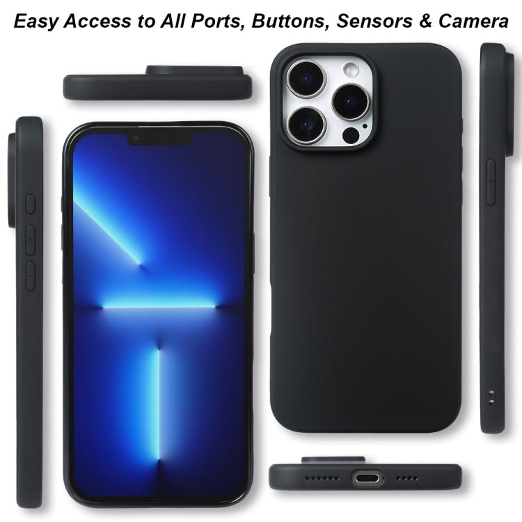 For iPhone 13 Pro Max RCS Single-sided Frosted TPU Phone Case - Black
