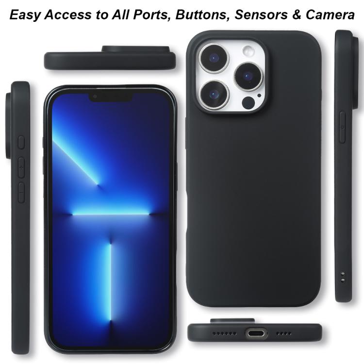 For iPhone 13 Pro RCS Single-sided Frosted TPU Phone Case - Black