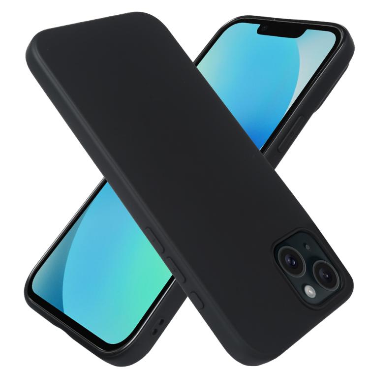For iPhone 13 RCS Single-sided Frosted TPU Phone Case - Black