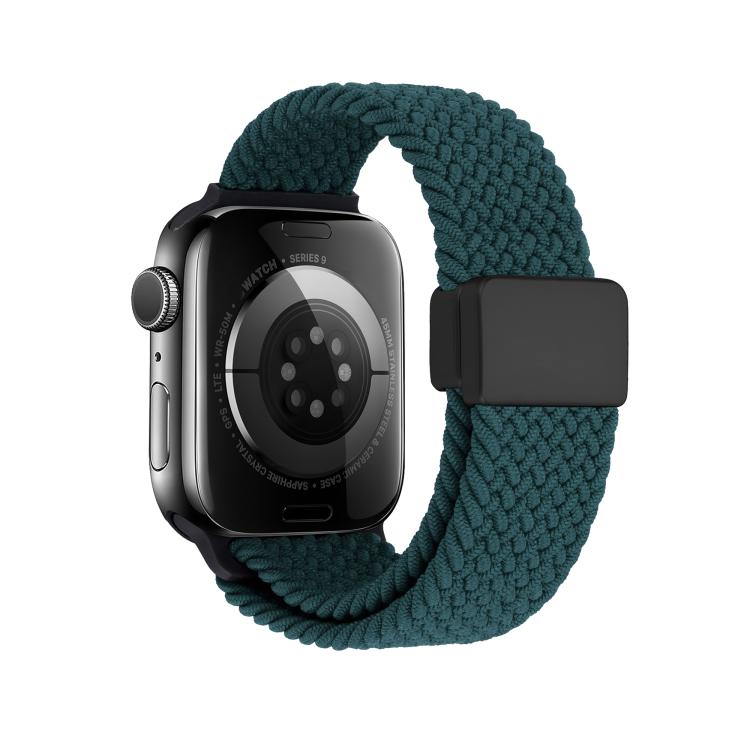 For Apple Watch 46mm / 49mm / 45mm / 44mm Magnetic Buckle Loop Woven Watch Band