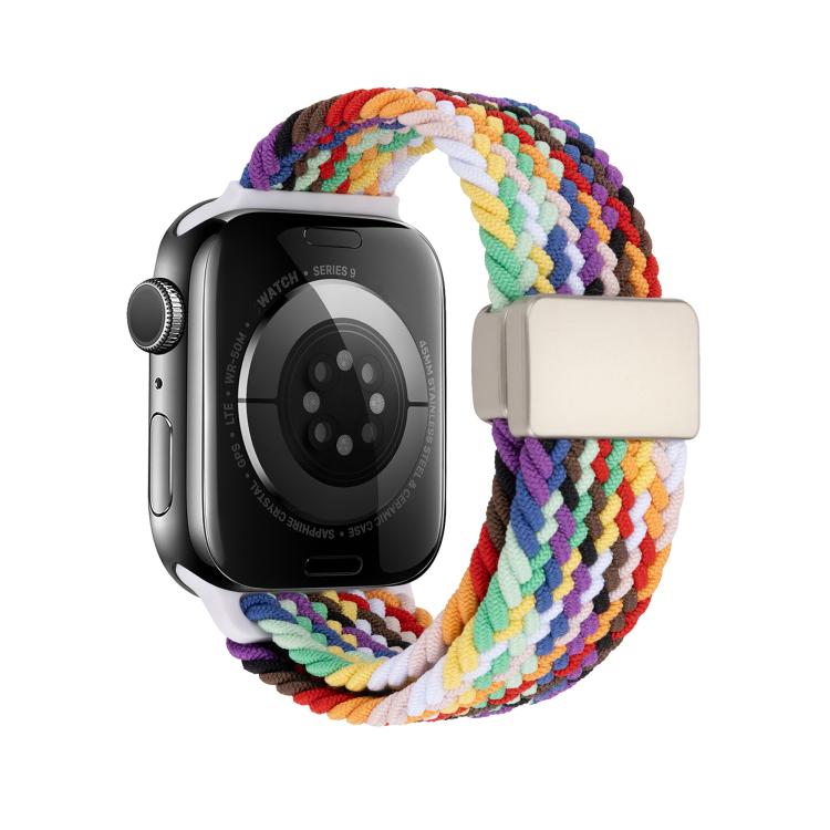 For Apple Watch 46mm / 49mm / 45mm / 44mm Magnetic Buckle Loop Woven Watch Band