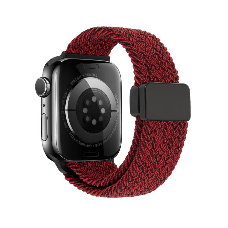 For Apple Watch 46mm / 49mm / 45mm / 44mm Magnetic Buckle Loop Woven Watch Band