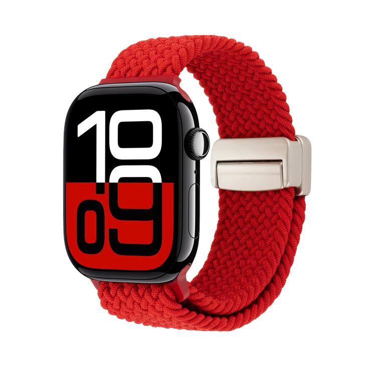 For Apple Watch 46mm / 49mm / 45mm / 44mm Magnetic Buckle Loop Woven Watch Band