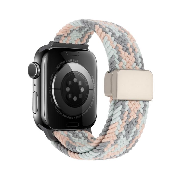 For Apple Watch 46mm / 49mm / 45mm / 44mm Magnetic Buckle Loop Woven Watch Band