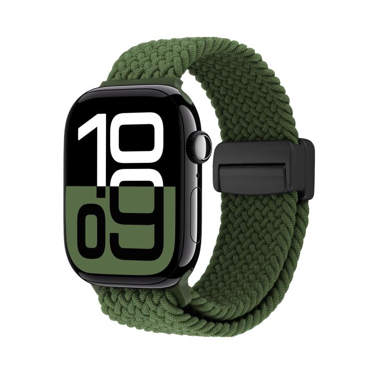 For Apple Watch 46mm / 49mm / 45mm / 44mm Magnetic Buckle Loop Woven Watch Band
