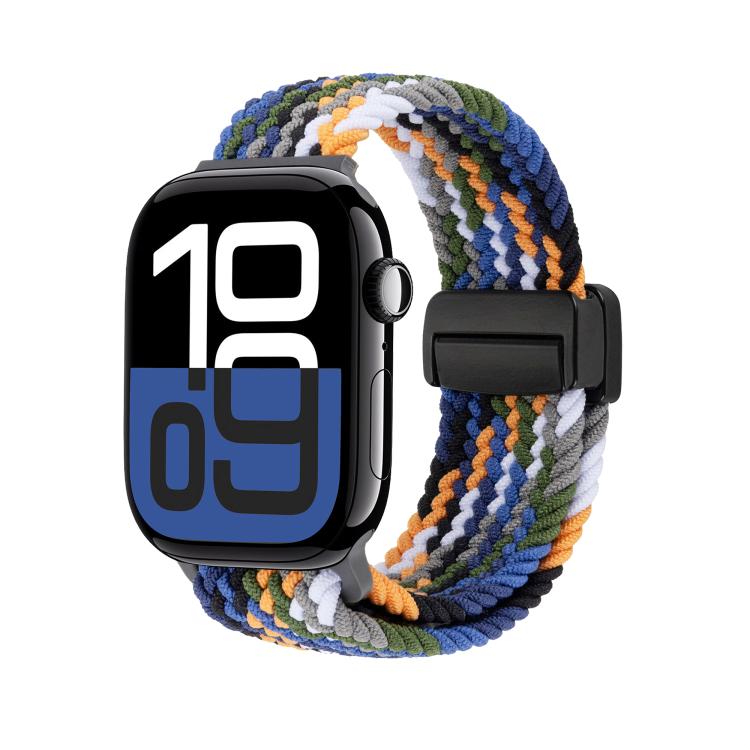 For Apple Watch 46mm / 49mm / 45mm / 44mm Magnetic Buckle Loop Woven Watch Band
