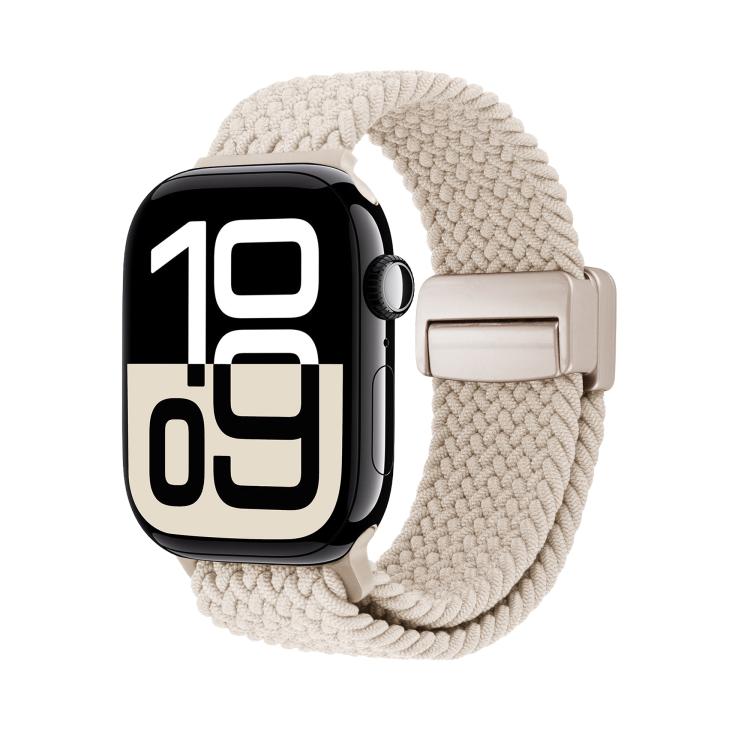 For Apple Watch 46mm / 49mm / 45mm / 44mm Magnetic Buckle Loop Woven Watch Band