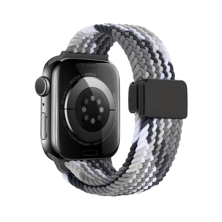 For Apple Watch 46mm / 49mm / 45mm / 44mm Magnetic Buckle Loop Woven Watch Band