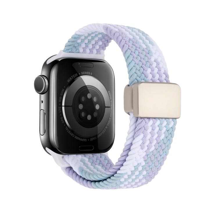 For Apple Watch 46mm / 49mm / 45mm / 44mm Magnetic Buckle Loop Woven Watch Band