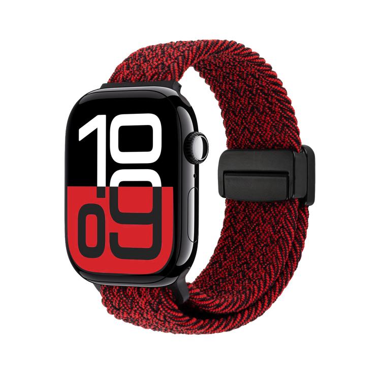 For Apple Watch 42mm / 41mm / 40mm / 38mm Magnetic Buckle Loop Woven Watch Band