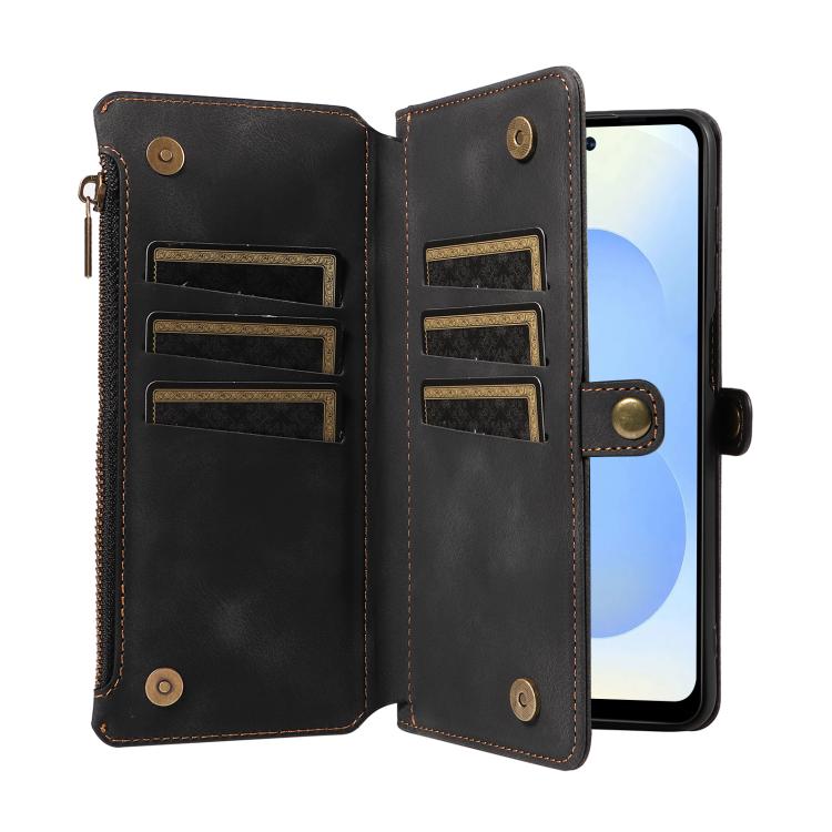 For Samsung Galaxy S25 Edge 5G Fantasy Multifunctional Zipper Wallet Leather Phone Case