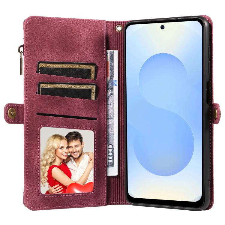 For Samsung Galaxy S25 Edge 5G Fantasy Multifunctional Zipper Wallet Leather Phone Case