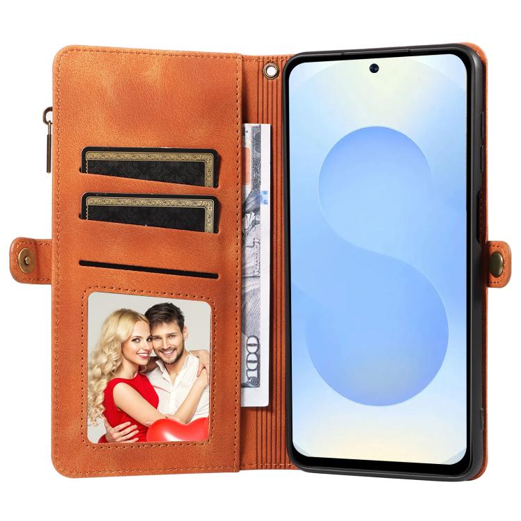 For Samsung Galaxy S25 5G Fantasy Multifunctional Zipper Wallet Leather Phone Case