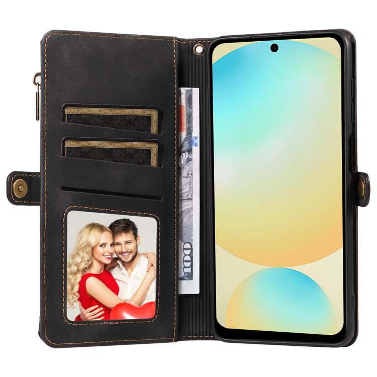 For Samsung Galaxy S24 FE 5G Fantasy Multifunctional Zipper Wallet Leather Phone Case