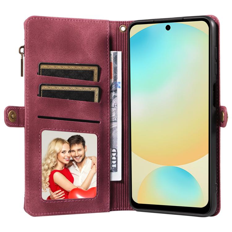 For Samsung Galaxy S24 FE 5G Fantasy Multifunctional Zipper Wallet Leather Phone Case