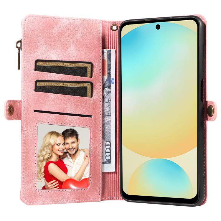 For Samsung Galaxy S24 FE 5G Fantasy Multifunctional Zipper Wallet Leather Phone Case