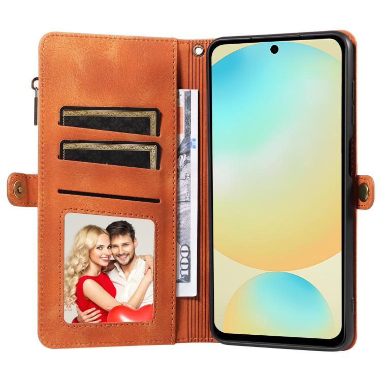 For Samsung Galaxy S24 FE 5G Fantasy Multifunctional Zipper Wallet Leather Phone Case
